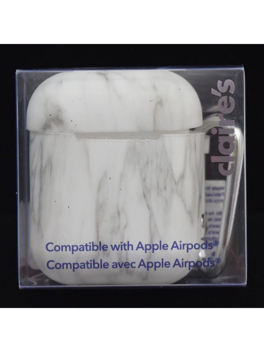 Claires Marble Silicone Wireless Earbud Case Cover Compatible with Airpod